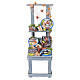 Banco pescivendolo con pesci dipinti a mano 30x10x20 cm presepe napoletano 24-30 cm s1