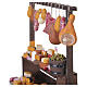 Carro salumi e formaggi con terracotta dipinta 35x40x15 cm presepe napoletano 24-30 cm s2