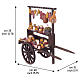 Carro salumi e formaggi con terracotta dipinta 35x40x15 cm presepe napoletano 24-30 cm s3
