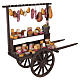 Carro salumi e formaggi con terracotta dipinta 35x40x15 cm presepe napoletano 24-30 cm s4