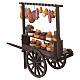 Carro salumi e formaggi con terracotta dipinta 35x40x15 cm presepe napoletano 24-30 cm s7
