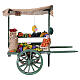 Carro fruttivendolo con frutta e verdura in terracotta 35x40x15 cm presepe napoletano 24-30 cm s1