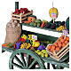 Carro fruttivendolo con frutta e verdura in terracotta 35x40x15 cm presepe napoletano 24-30 cm s2