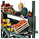 Carro fruttivendolo con frutta e verdura in terracotta 35x40x15 cm presepe napoletano 24-30 cm s5