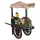 Carro fruttivendolo con frutta e verdura in terracotta 35x40x15 cm presepe napoletano 24-30 cm s6