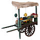 Carro fruttivendolo con frutta e verdura in terracotta 35x40x15 cm presepe napoletano 24-30 cm s7