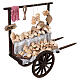 Wooden bread cart with displayed bread 35.5x40x14 cm, for 24-30 cm Neapolitan Nativity Scene s5