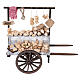 Carro panetteria in legno con pane esposto 35x40x15 cm presepe napoletano 24-30 cm s1