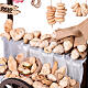 Carro panetteria in legno con pane esposto 35x40x15 cm presepe napoletano 24-30 cm s2