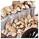 Carro panetteria in legno con pane esposto 35x40x15 cm presepe napoletano 24-30 cm s4