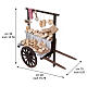 Carro de padaria em madeira com pão exposto 35x40x15 cm presépio napolitano 24-30 cm s3