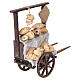 Wooden bread cart with displayed bread, 14x13x5 cm, for 10 cm Neapolitan Nativity Scene s4