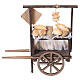 Wooden bread cart with displayed bread, 14x13x5 cm, for 10 cm Neapolitan Nativity Scene s5