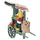 Wooden fruit cart in hand-painted terracotta, 14x12.5x4.5 cm, for 10 cm Neapolitan Nativity Scene s4