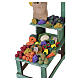 Bancarella ortofrutta legno dipinto a mano 20x10x15 cm presepe napoletano 18-20 cm s3