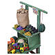 Bancarella ortofrutta legno dipinto a mano 20x10x15 cm presepe napoletano 18-20 cm s4
