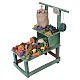 Bancarella ortofrutta legno dipinto a mano 20x10x15 cm presepe napoletano 18-20 cm s5