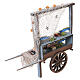 Carretto pescheria in legno con rete e pesci 30x30x10 cm presepe napoletano 18-20 cm s8