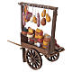 Wooden cart with cured meats and cheeses, 28x27x11 cm, for 18-20 cm Neapolitan Nativity Scene s6