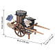 Street sweeper's wooden cart with tools for 12 cm Neapolitan Nativity Scene, 10x15x5 cm s2
