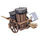 Street sweeper's wooden cart with tools for 12 cm Neapolitan Nativity Scene, 10x15x5 cm s5