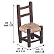 Wooden chair with straw seat for 10 cm Neapolitan Nativity Scene, 5x2.4x2.4 cm s2