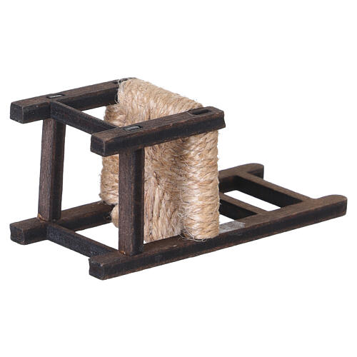 Sedia in legno e paglia 5x3x3 cm presepe napoletano 10 cm 5