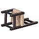Sedia rustica in legno e paglia 6x3x3 cm presepe napoletano 12 cm s5