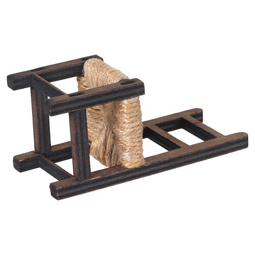 Holzstuhl mit Strohgeflecht 9x4x4 cm für neapolitanische Krippe mit 20 cm Figuren 5