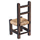 Sedia in legno con paglia intrecciata 9x4x4 cm presepe napoletano 20 cm s4