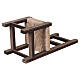 Sedia rustica in legno e paglia 14x6,5x6,5 cm presepe napoletano 30 cm s4