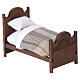 Einzelbett aus Holz und Stoff 5x4x8 cm für neapolitanische Krippe mit 6 cm Figuren s3
