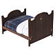 Letto matrimoniale con coperta in stoffa 7x9x11 cm presepe napoletano 10 cm s5