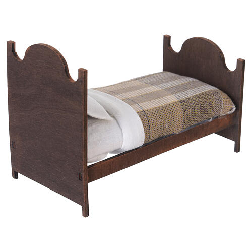 Single bed for 12 cm Neapolitan Nativity Scene, 9x7x14 cm 5
