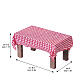Dining table in wood with tablecloth and 4 chairs, 4.5x8.5x4 cm, for 10 cm Neapolitan Nativity Scene s2