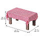 Arredo tavolo legno tovaglia cotone e 4 sedie 5x9x5 cm presepe napoletano 12 cm s2