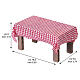 Table avec nappe en coton et quatre chaises 8x16,5x9,5 cm crèche napolitaine 18 cm s2