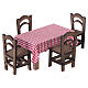 Mesa com toalha de algodão e quatro cadeiras 8x16,5x9,5 cm presépio napolitano 18 cm s1