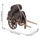 Carro in legno con tre botti 10x15x5 cm presepe napoletano 12 cm s2