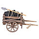 Rustic cart with coal and shovel, 15x20x5 cm, for 12 cm Neapolitan Nativity Scene s1