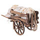Rustic wooden cart with fabric sacks, 10x17x6 cm, Neapolitan Nativity Scene of 12 cm s4