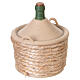 Damigiana rustica rivestimento intrecciato 4x3 cm presepe napoletano 8 cm s3