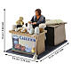 Banco dei formaggi 10x10x15 cm movimento presepe napoletano 10-12 cm s2