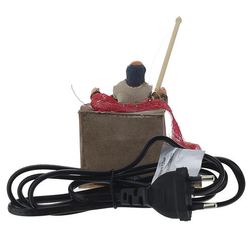Moving fisherman for 10 cm Neapolitan Nativity Scene, 10x9x15 cm 4