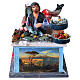 Animated fishmonger, 10x10x15 cm, for 10-12 cm Neapolitan Nativity Scene s1