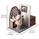 Femme qui lave la vaisselle 10x7x15 cm MOUVEMENT crèche napolitaine 8-10 cm s2