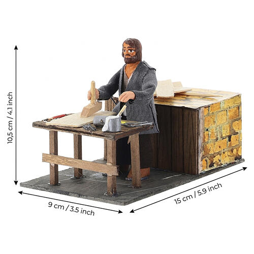 Falegname 10x10x15 movimento presepe napoletano 10-12 cm 2