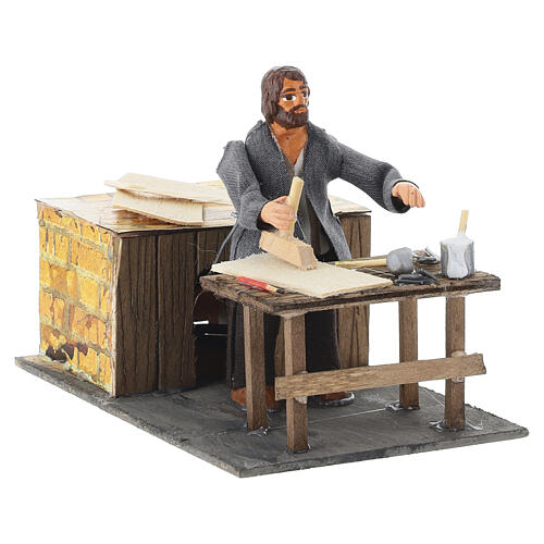 Falegname 10x10x15 movimento presepe napoletano 10-12 cm 3