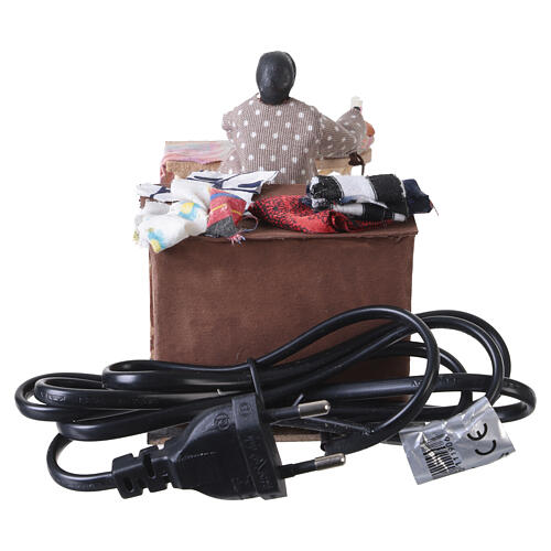 Woman ironing, animated character for 10-12 cm Neapolitan Nativity Scene, 10x7x15 cm 4