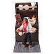 Oste con piatto 13x9x15 cm movimento presepe napoletano 10 cm s1